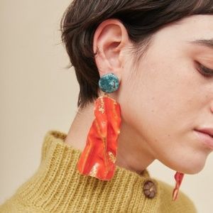 Rachel Comey Collision Drop Earings Red